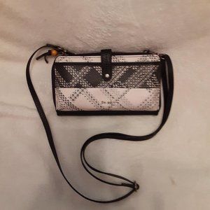The Sak cream and black crossbody/wallet purse